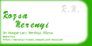 rozsa merenyi business card