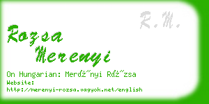rozsa merenyi business card